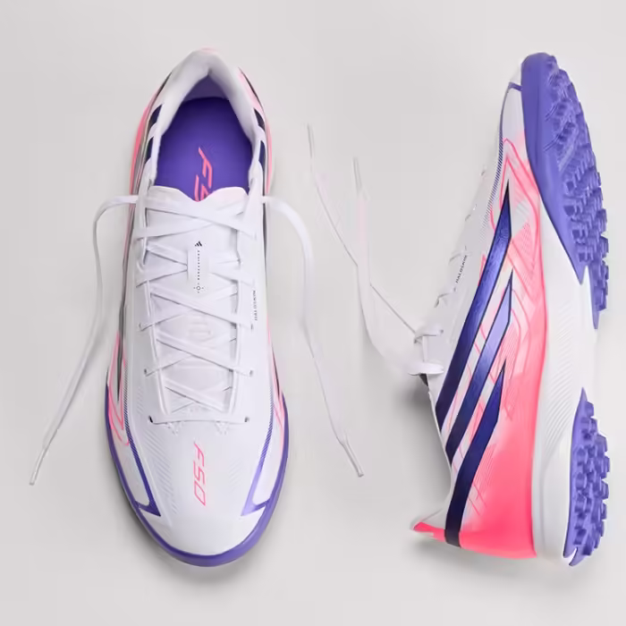Ghete pentru fotbal Adidas F50 HYPERFAST LEAGUE TF Alb 46 - 2