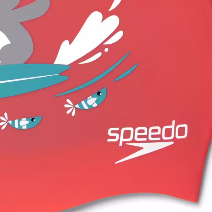 Силиконовая шапочка для плавания Speedo SLOGAN PRT CAP JU - 3