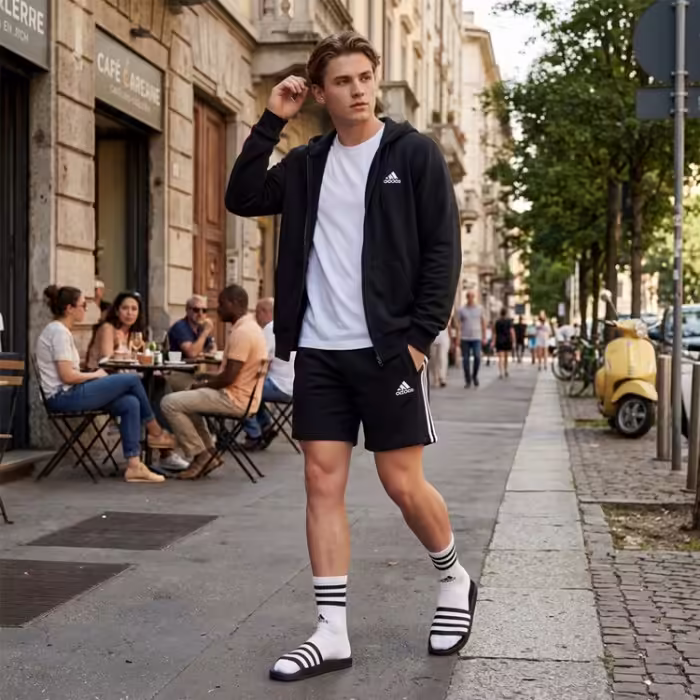 Шорты Adidas M 3S FT SHO Черный 2XL - 7