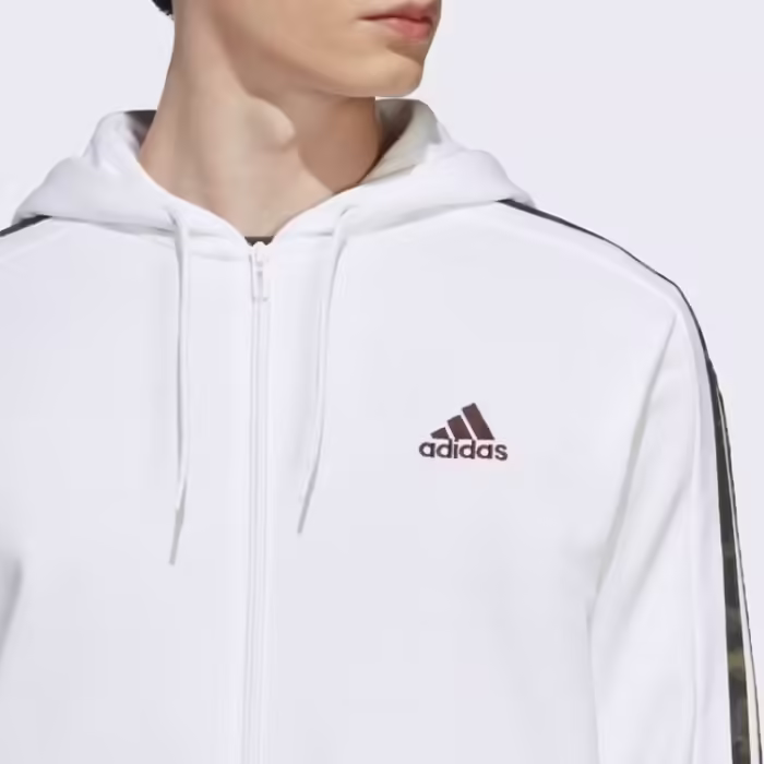Hanorac Adidas M 3S FT FZ HD Alb XL - 4