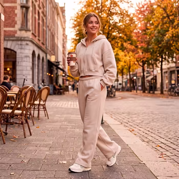 Pantaloni Nike Studio Fleece Mid-Rise Open-Hem Trousers - 8