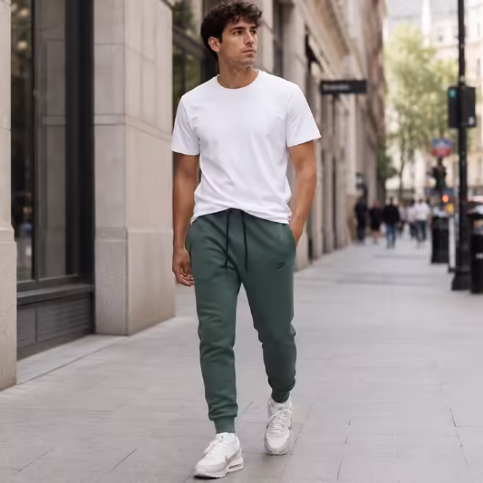 Pantaloni Nike M NK TCH FLC JGGR Verde XXL - 3