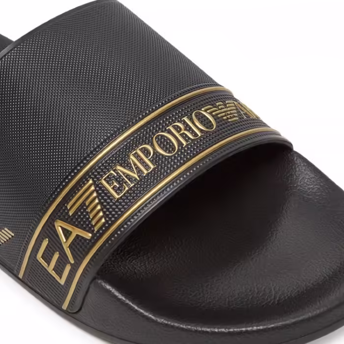 Slapi EA7 EMPORIO ARMANI WATER SPORTS TAPE SLIDE U TEXT Negru 38 - 7