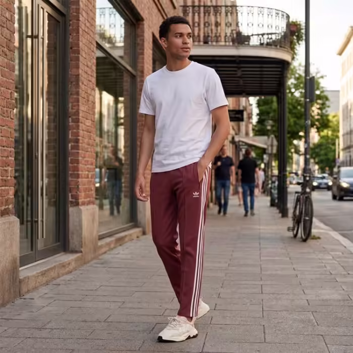 Брюки Adidas BECKENBAUER TP Бордовый M - 7