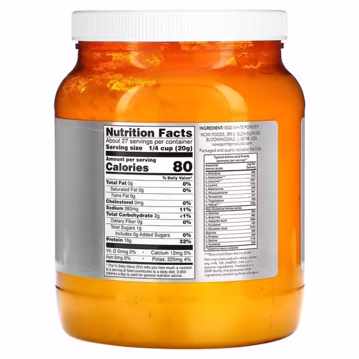 Proteina din ou Now Sports EGG WHITE POWDER  1.2 LBS - 2