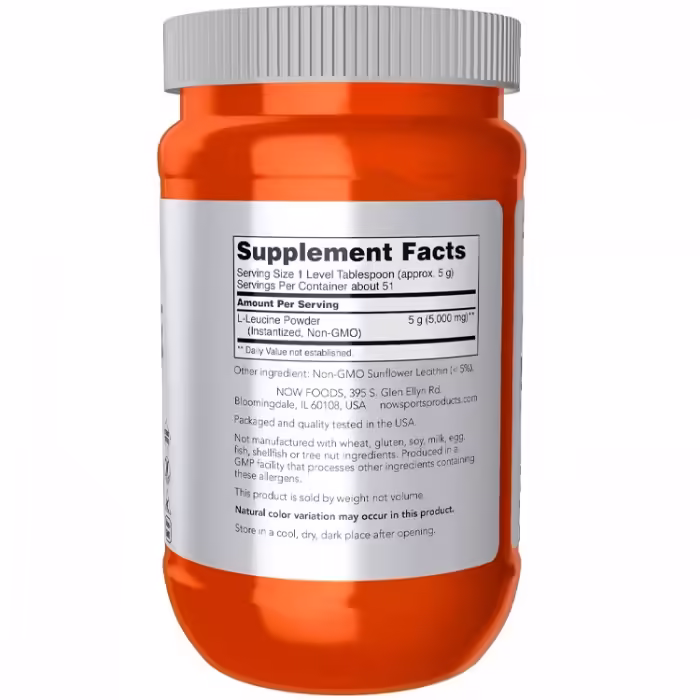 Аминокислоты Now Sports L-Leucine Powder, Builds Lean Tissue - 2
