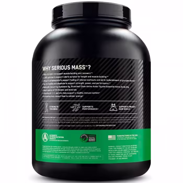 Гейнер Optimum Nutrition SERIOUS MASS CHOCOLATE Peanut Butter 6lb - 3