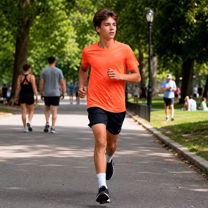 Tricou Nike B NK DF MILER Portocaliu S - 3