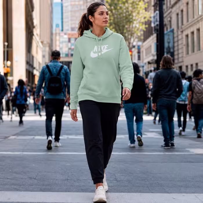 Hanorac Nike W NSW CLUB FLC GX PO HDY STD Verde XS - 7