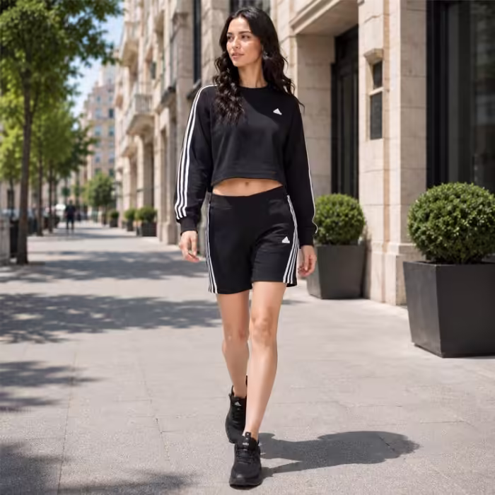 Шорты Adidas W FI 3S SHORT Черный S - 7