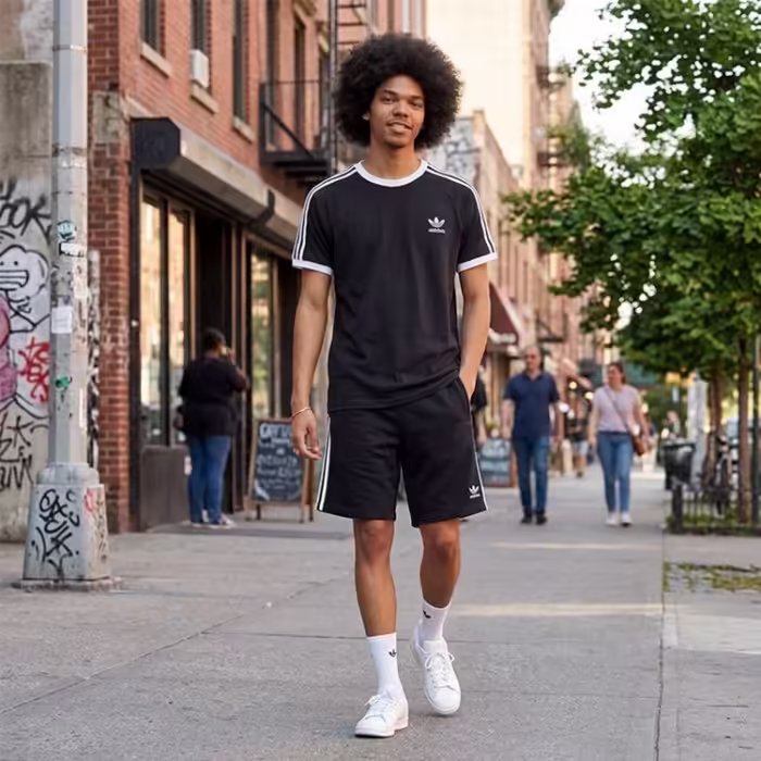 Футболка Adidas 3-STRIPES TEE Черный M - 7