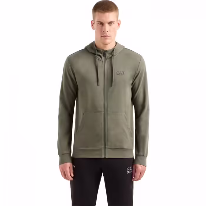 Hanorac EA7 EMPORIO ARMANI COTTON-BLEND HOODED LOGO