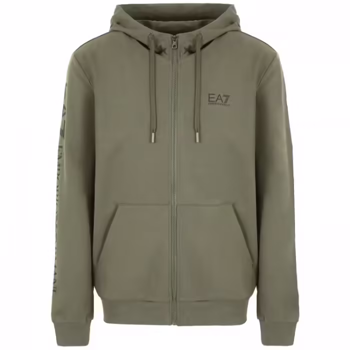 Hanorac EA7 EMPORIO ARMANI COTTON-BLEND HOODED LOGO - 5