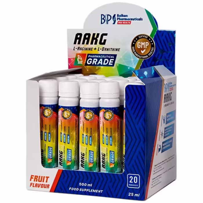 Arginina Balkan Pharmaceuticals AAKG L-ARGININE + L-ORNITHINE 1 SHOT liquid 25 ml - 2