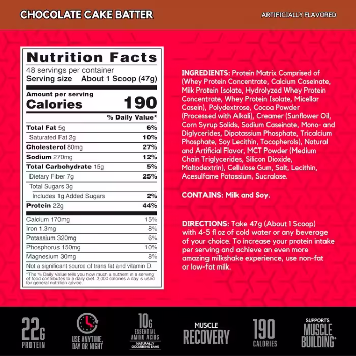 Сывороточный протеин BSN SYNTHA-6 Ultra Premium Protein Matrix, Chocolate Cake Batter 5lb - 2