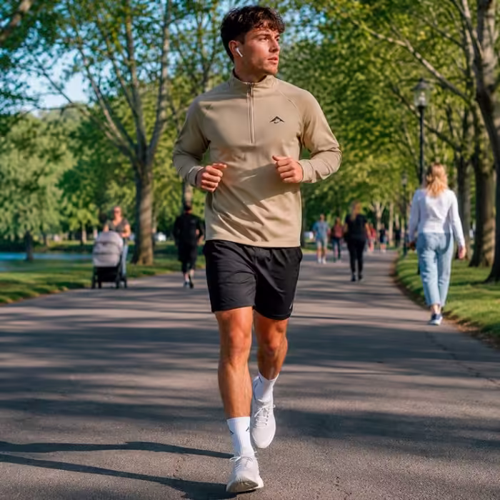 Толстовка Nike M NK DF TRAIL MIDLAYER HZ Бежевый L - 8