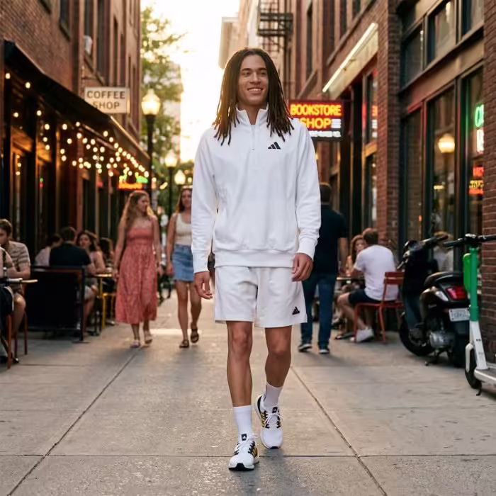 Sorti Adidas M Z.N.E. WV SH Alb M - 7