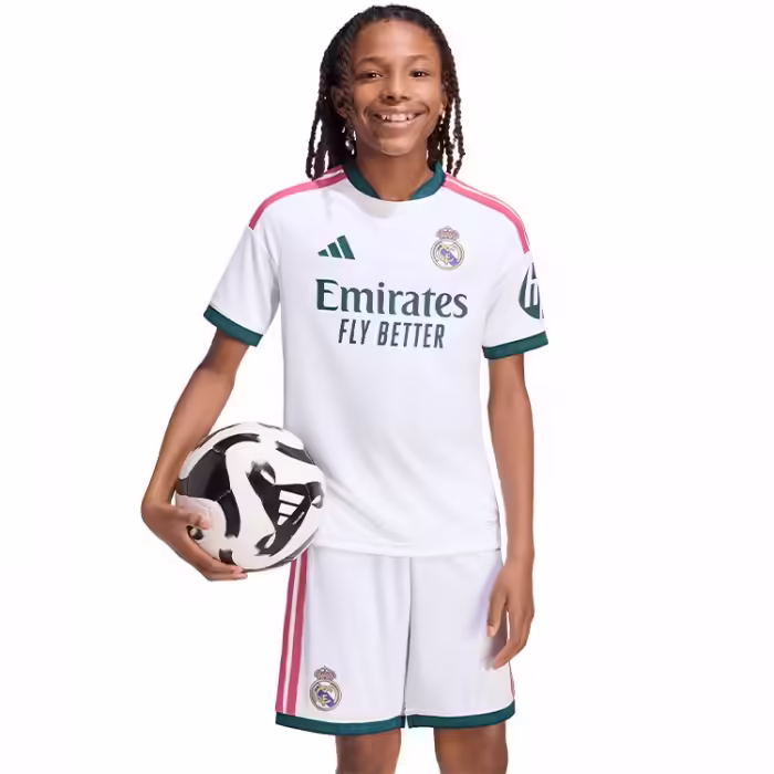 Set tricou + sorti Adidas REAL MADRID 26/27 HOME Alb-rosu 128 - 5