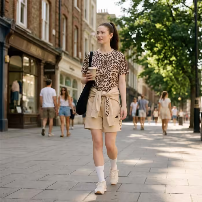 Футболка Adidas SEASONAL ESSENTIALS ANIMAL PRINT Коричневый XXS - 7