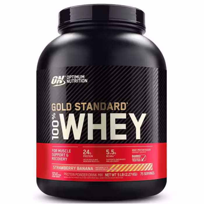 Сывороточный протеин Optimum Nutrition ON 100% WHEY GOLD STRAWBERRY BANANA 5LB