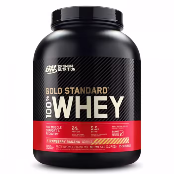 Сывороточный протеин Optimum Nutrition ON 100% WHEY GOLD STRAWBERRY BANANA 5LB - 2