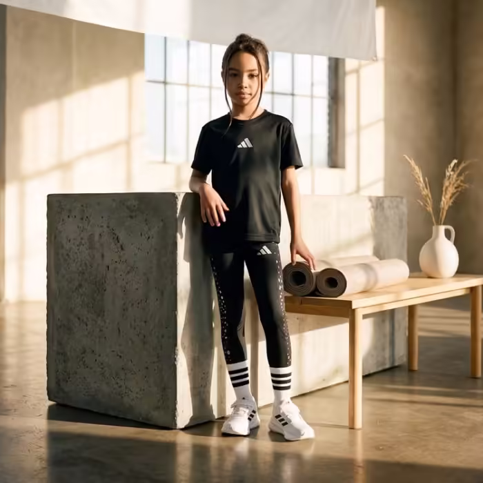 Set tricou + panta-colanti Adidas Essentials Glam Print - 7