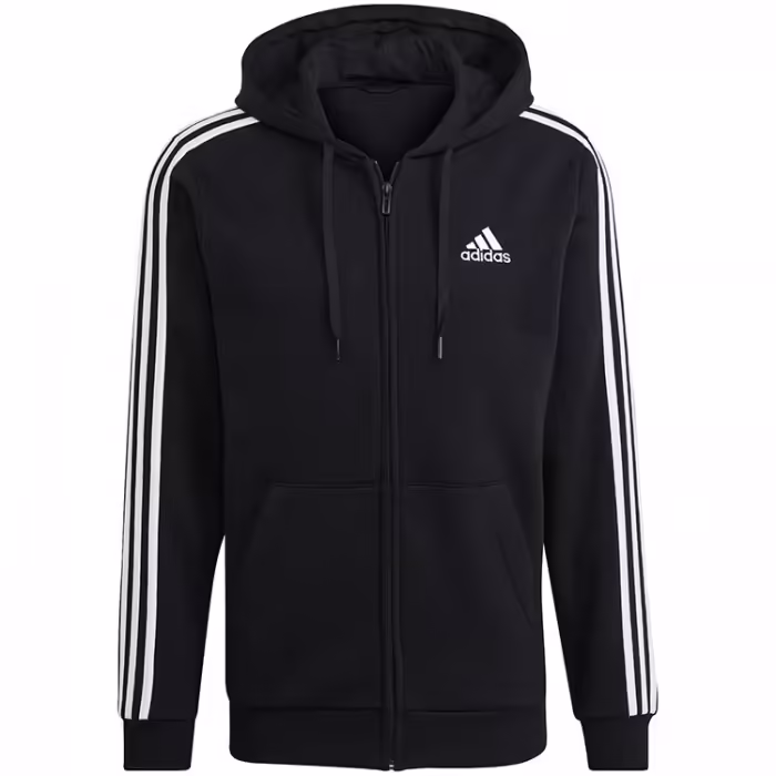 Толстовка Adidas ESSENTIALS FLEECE 3-STRIPES FULL-ZIP Черный M - 6