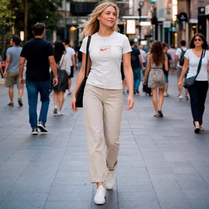 Tricou Nike W NSW SS SLIM TEE PNX GRX Alb L - 7