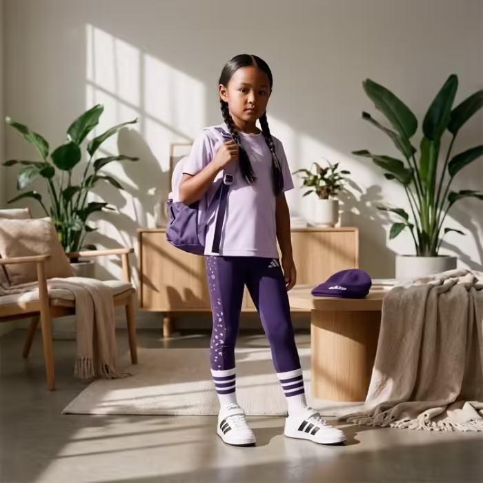 Set tricou + panta-colanti Adidas Essentials Glam Print - 7