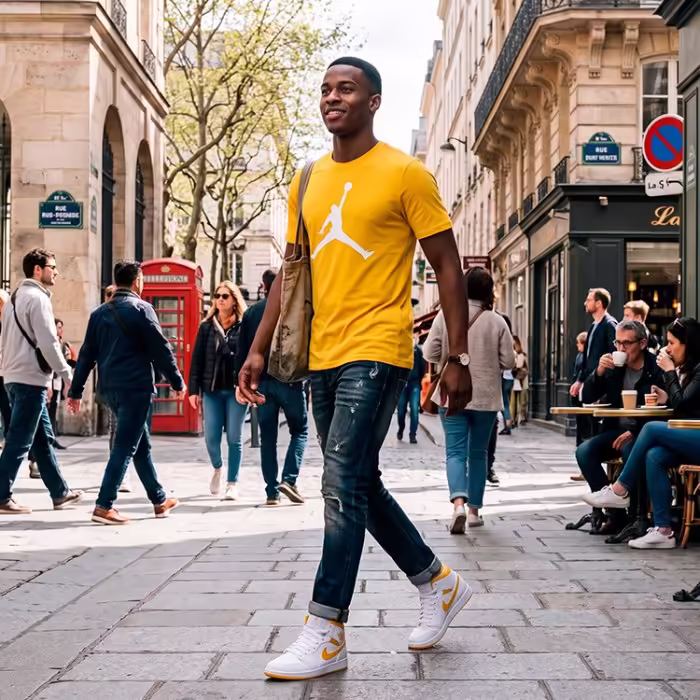 Футболка Nike M J JUMPMAN SS CREW Желтый L - 7