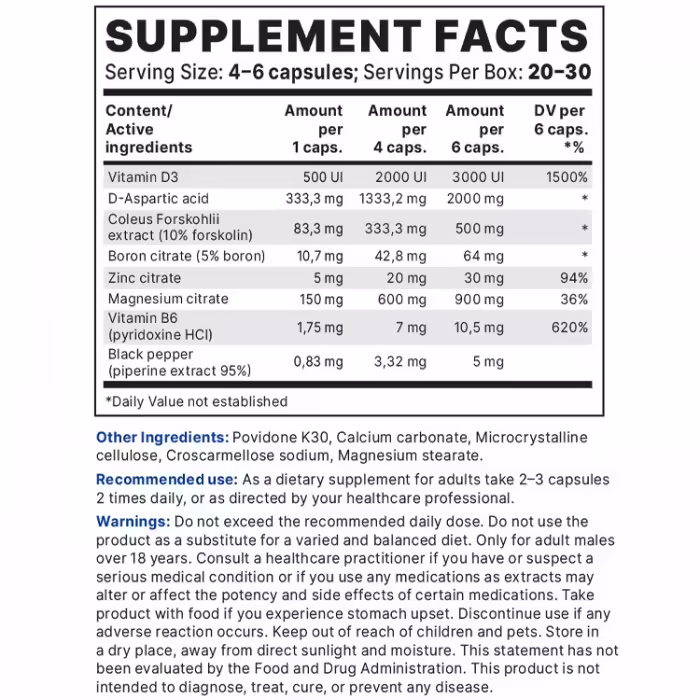 Витамины Balkan Pharmaceuticals TESTOBOOSTER capsules N120 - 2