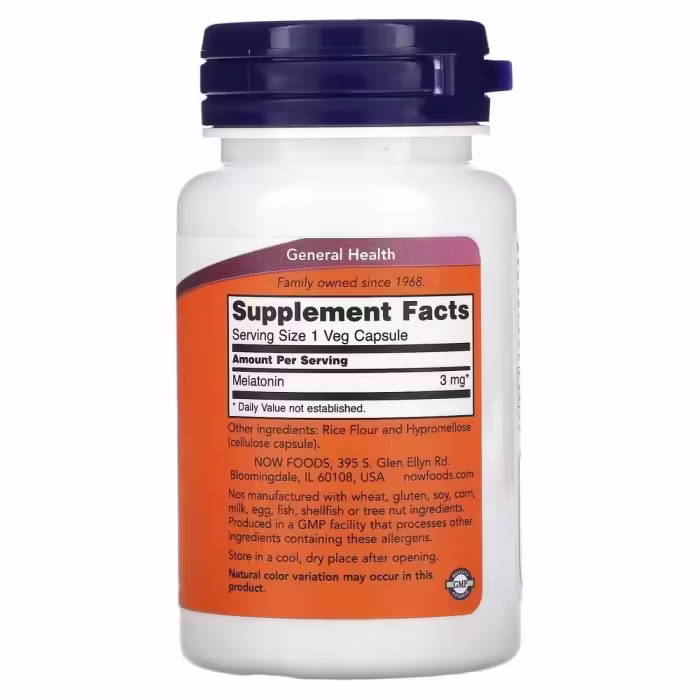 Vitamine Now Foods MELATONIN 3mg  60 VCAPS - 3