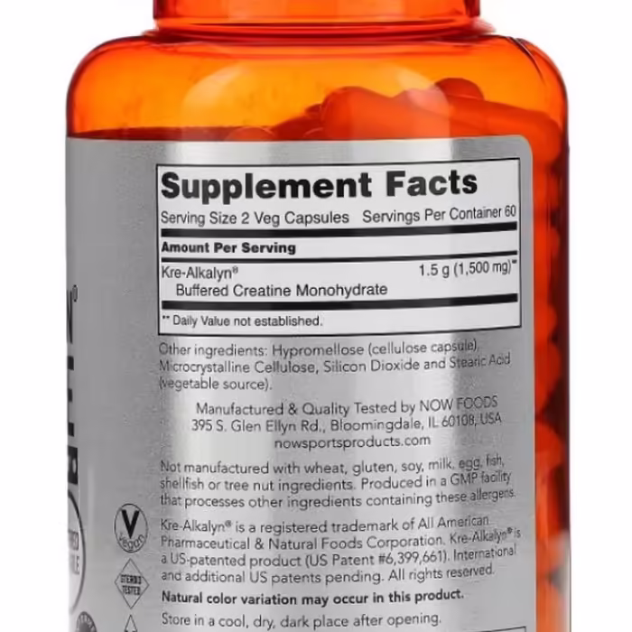 Creatin Now Sports Kre-Alkalyn(R) Creatine 750 mg  120 CAPS - 3