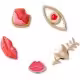 Jibbitz Crocs Valentines Lips 5 Pack