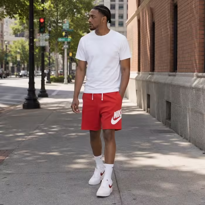 Sorti Nike M NK CLUB ALUMNI HBR FT SHORT Rosu XS - 8