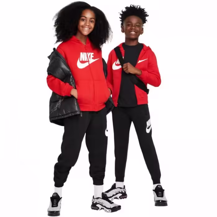 Толстовка Nike K NSW CLUB FLC HD FZ LS HBR Красный XS - 4