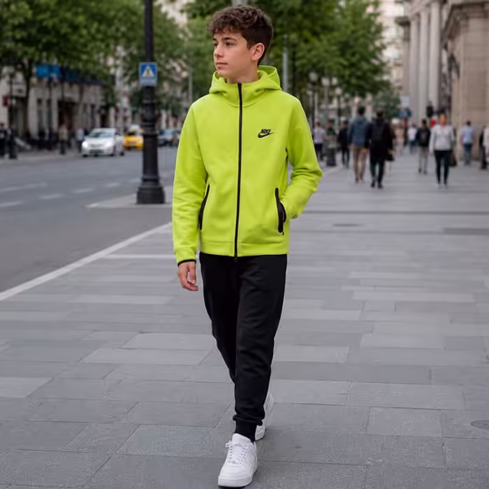 Толстовка Nike B NSW TECH FLC FZ Желтый L - 8