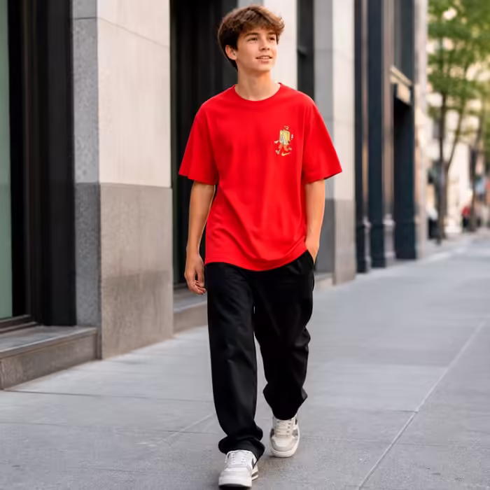 Футболка Nike K NSW TEE BOXY 1 JDI MUSIC Красный L - 7