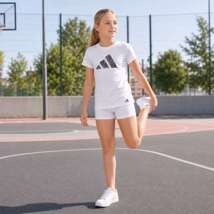 Tricou Adidas G 3BAR GFX Tee Alb 128 - 8