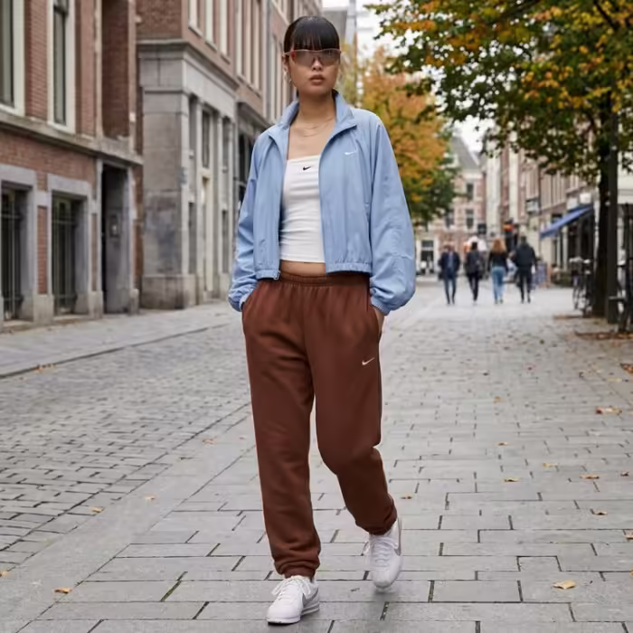 Pantaloni Nike STUDIO FLEECE MID-RISE CUFFED - 7