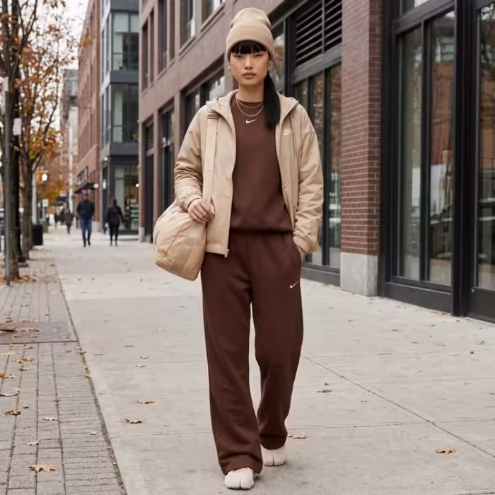 Pantaloni Nike Studio Fleece Mid-Rise Open-Hem Trousers - 7
