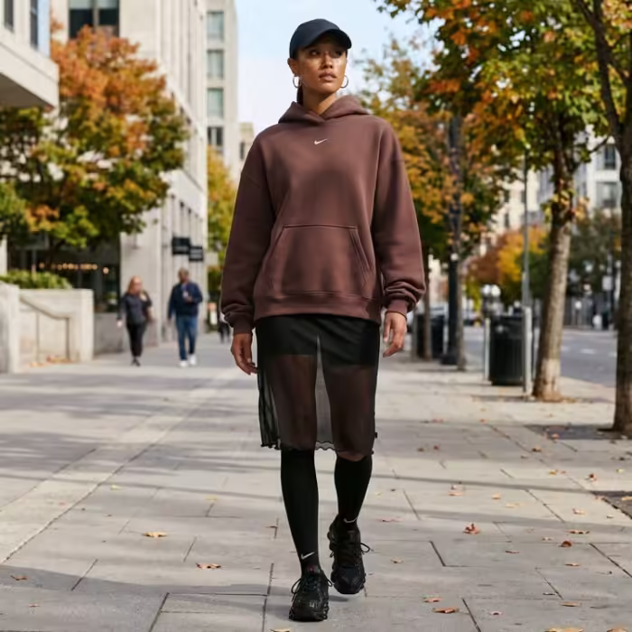 Hanorac Nike Studio Fleece Oversized Pullover Hoodie - 7