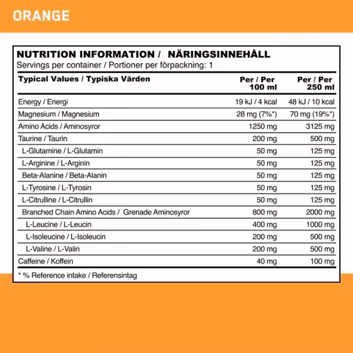 Energizant Optimum Nutrition Amino Energy + Electrolytes, Orange Blast, 12 oz 12CT - 2