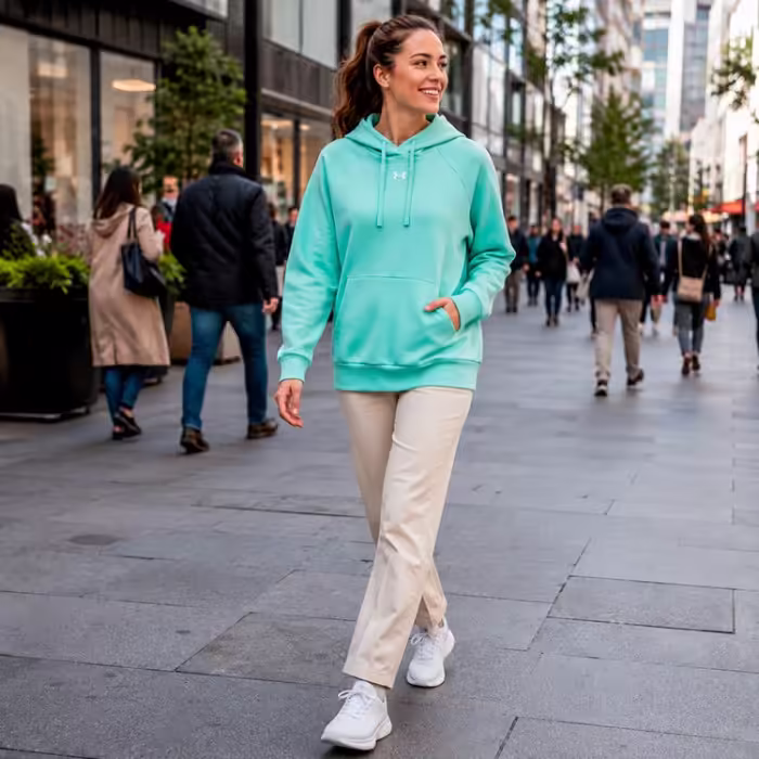 Толстовка Under Armour UA RIVAL FLEECE HOODIE Зеленый XS - 7