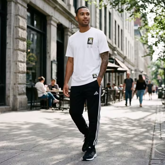 Брюки Adidas ESSENTIALS 3-STRIPES FLEECE Черный XXL - 7