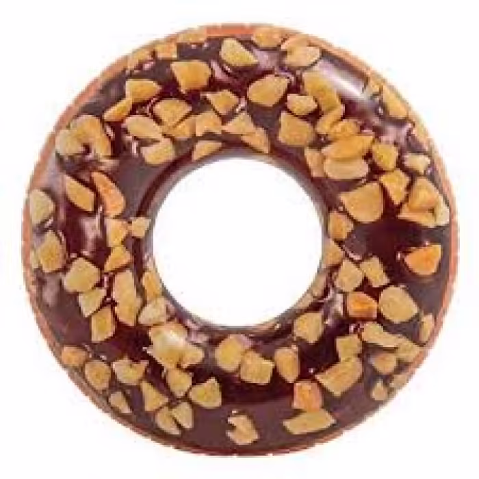 Надувной круг с ручками INTEX NUTTY CHOCOLATE DONUT
