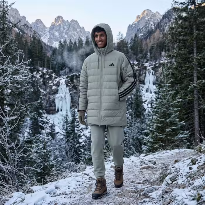 Куртка Adidas ESS 3S LD HD PA Зелёный M - 7