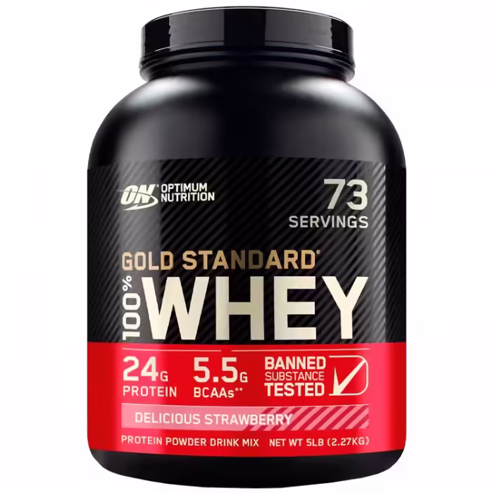 Proteine din zer Optimum Nutrition Gold Standard 100% WHEY Strawberry 5lb