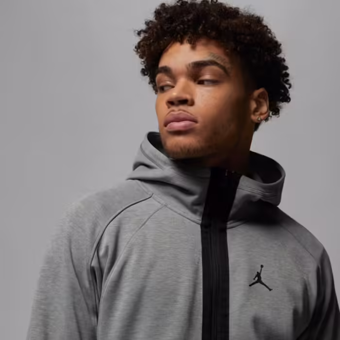Hanorac Nike M J DF SPRT STMT AIR FLC FZ Argintiu S - 4
