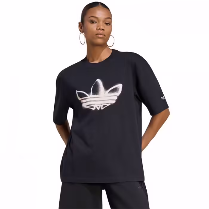 Футболка Adidas TREFOIL Черный XS